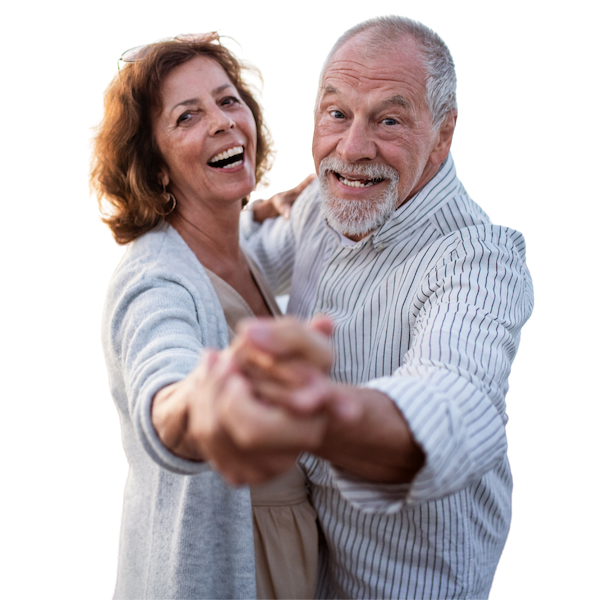 Happy Senior Couple Dancing in Milford, CT